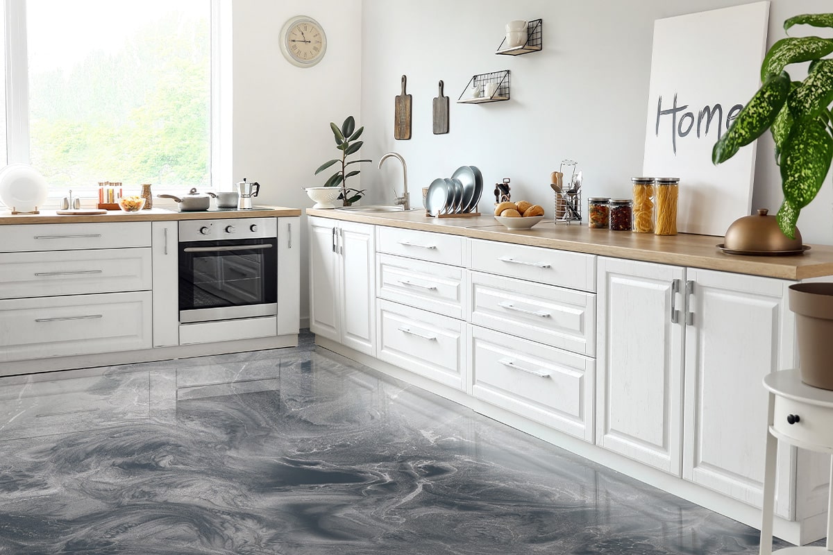 Stylish interior of modern kitchen